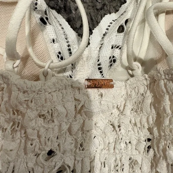 PINK Victoria's Secret White Lace Bralette - Picture 3 of 4